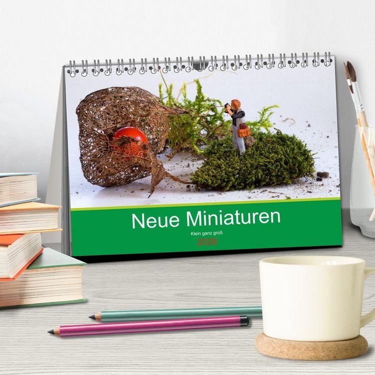 Produktbild: Neue Miniaturen - Klein ganz gro&szlig; 2.0 (Tischkalender 2026 DIN A5 quer), CALVENDO Monatskalender