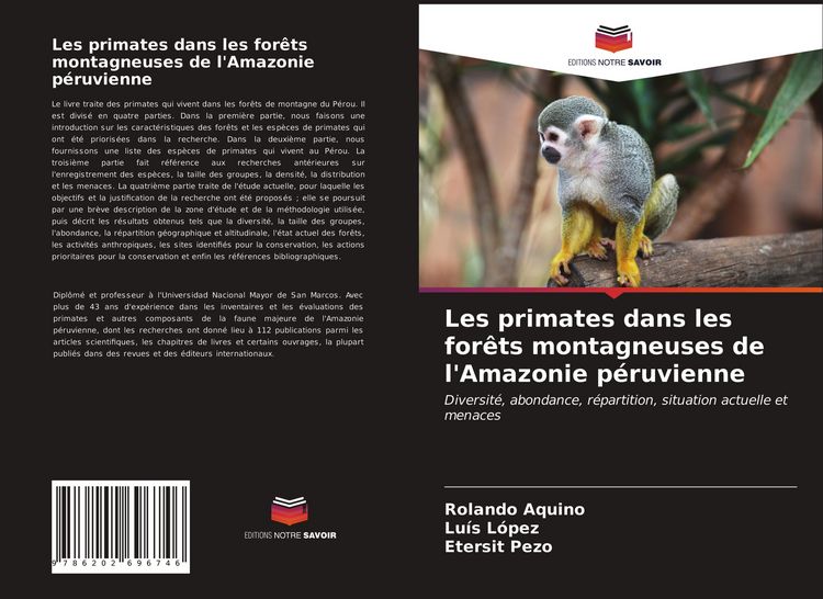 Produktbild: Les primates dans les for&ecirc;ts montagneuses de l'Amazonie p&eacute;ruvienne
