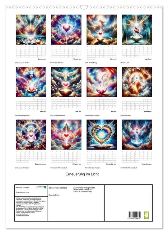 Produktbild: Erneuerung im Licht (Wandkalender 2026 DIN A2 hoch), CALVENDO Monatskalender
