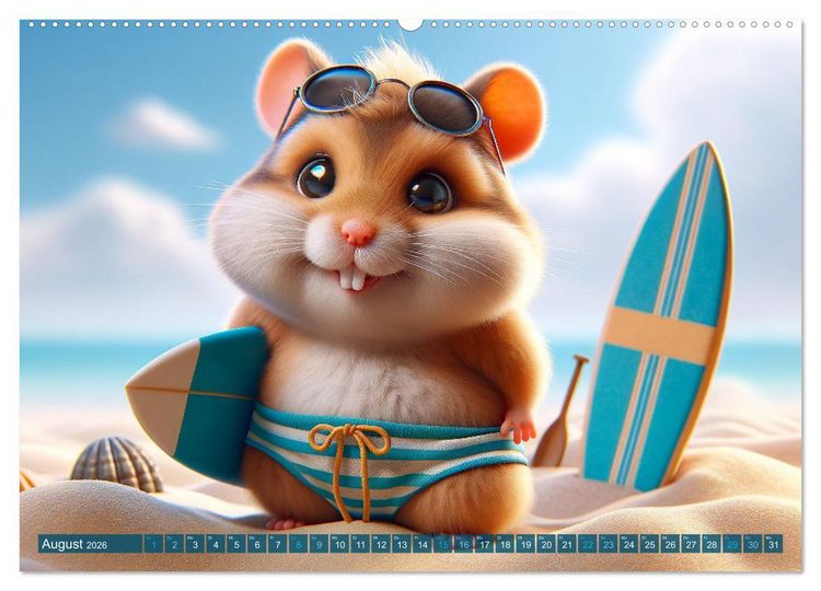 Produktbild: Hamsterbacken: Ein Jahr voller &Uuml;berraschungen (Wandkalender 2026 DIN A2 quer), CALVENDO Monatskalender