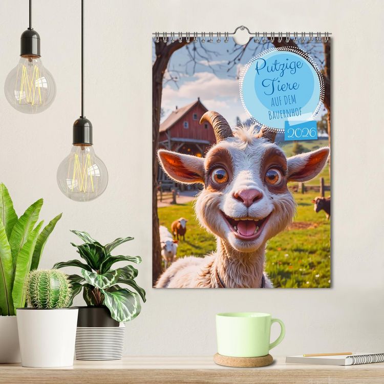 Produktbild: Putzige Tiere - Auf dem Bauernhof (Wandkalender 2026 DIN A4 hoch), CALVENDO Monatskalender