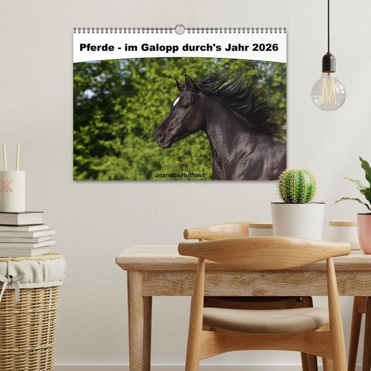 Produktbild: Pferde - im Galopp durch's Jahr 2026 (Wandkalender 2026 DIN A3 quer), CALVENDO Monatskalender