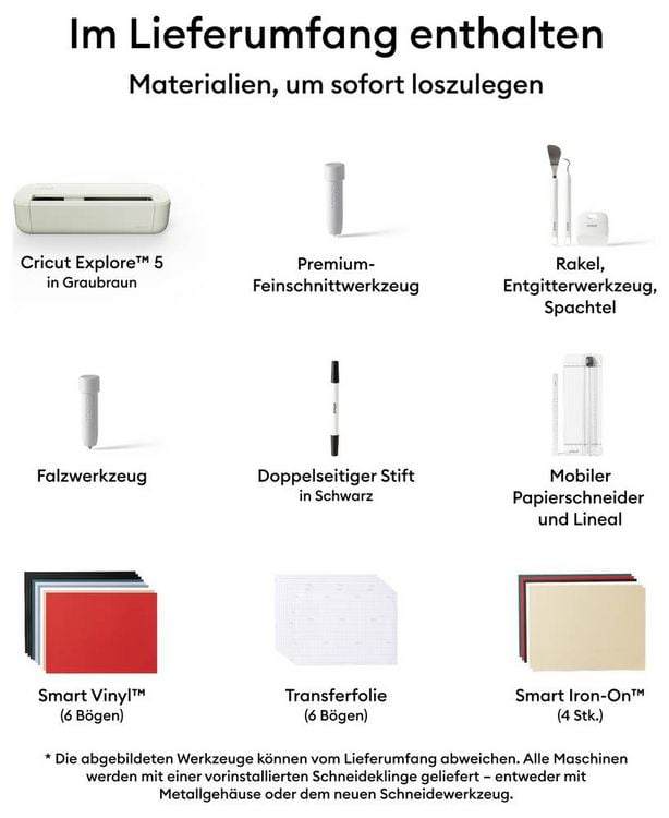 Produktbild: Cricut Explore 5 Essential Bundle (P) Schneideplotter Schnittbreite 59.6cm