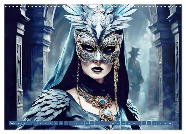 Produktbild: Maskerade Deluxe (Wandkalender 2026 DIN A3 quer), CALVENDO Monatskalender