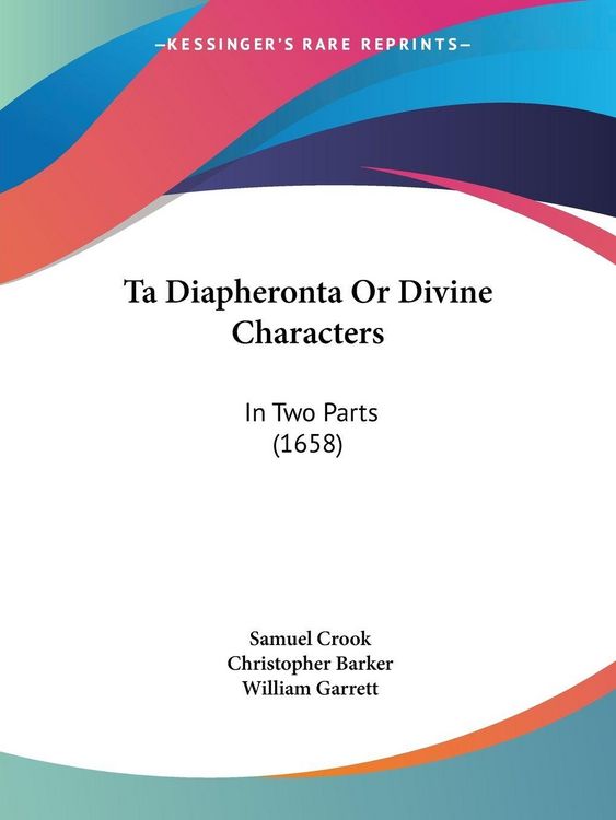 Produktbild: Ta Diapheronta Or Divine Characters