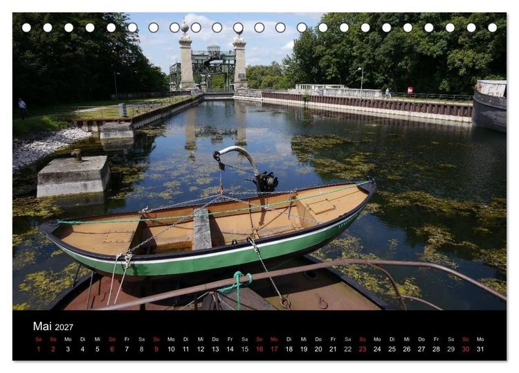 Produktbild: Binnenschiff Ahoi! (Tischkalender 2027 DIN A5 quer), CALVENDO Monatskalender