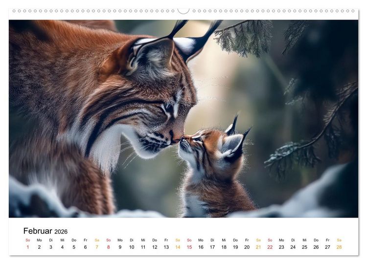 Produktbild: Tierm&uuml;tter - die sanfte Seite der Wildnis (Wandkalender 2026 DIN A2 quer), CALVENDO Monatskalender