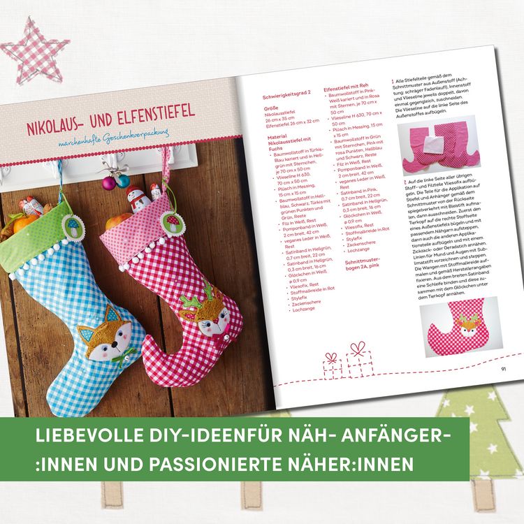 Produktbild: Die sch&ouml;nsten N&auml;hideen f&uuml;r die Weihnachtszeit