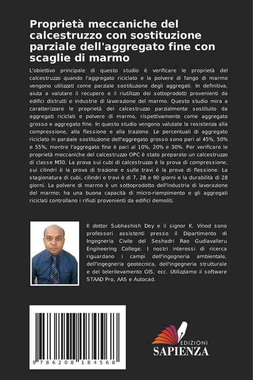 Produktbild: Propriet&agrave; meccaniche del calcestruzzo con sostituzione parziale dell'aggregato fine con scaglie di marmo