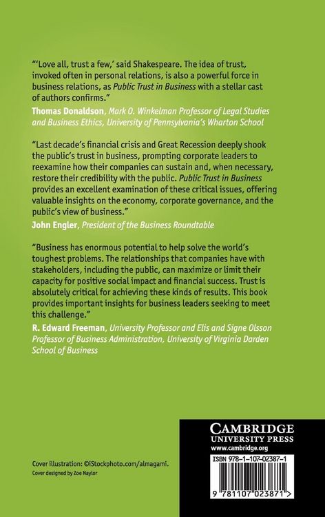 Produktbild: Public Trust in Business