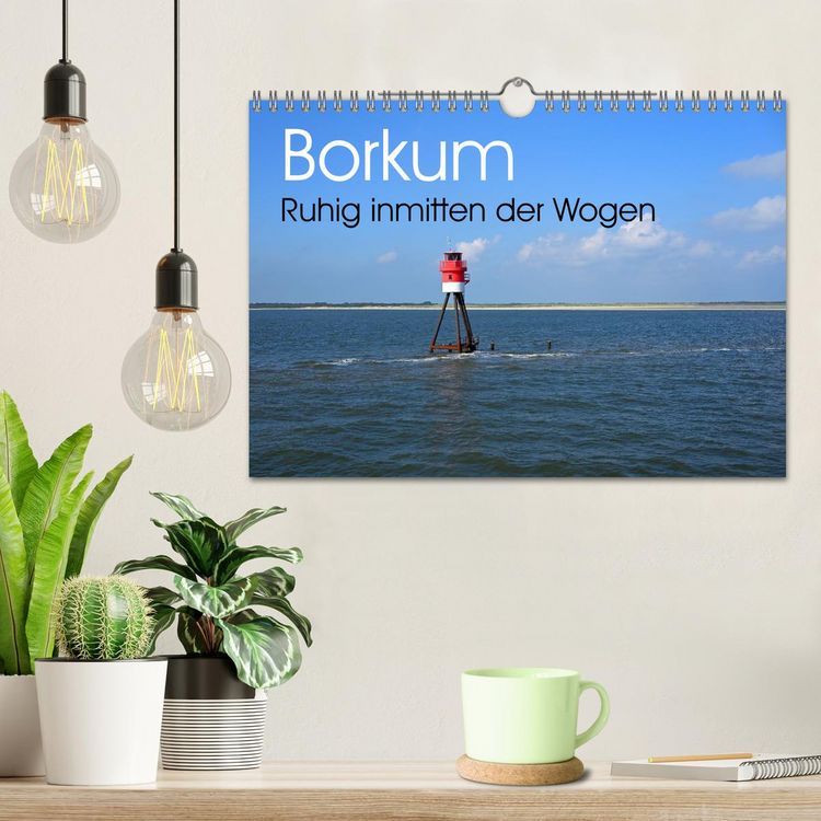 Produktbild: Borkum - Ruhig inmitten der Wogen (Wandkalender 2026 DIN A4 quer), CALVENDO Monatskalender