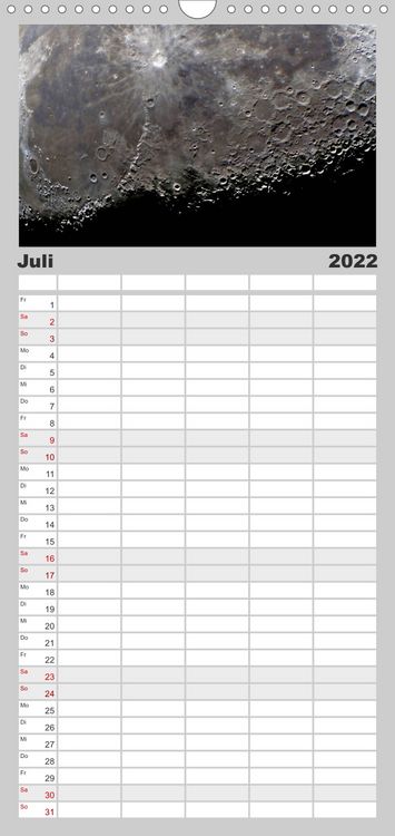 Produktbild: Familienplaner Himmlische Impressionen (Wandkalender 2022 , 21 cm x 45 cm, hoch)