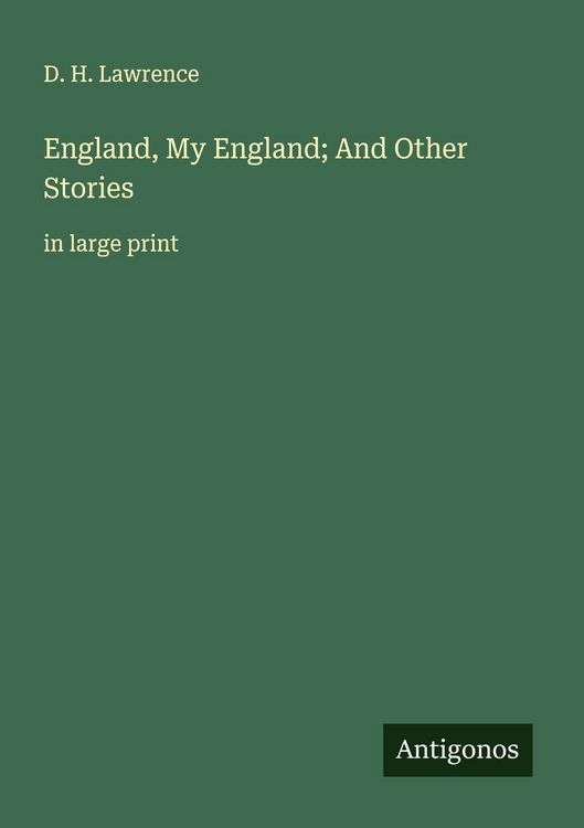 Produktbild: England, My England; And Other Stories