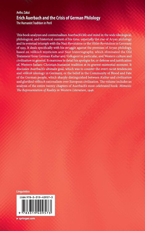 Produktbild: Erich Auerbach and the Crisis of German Philology