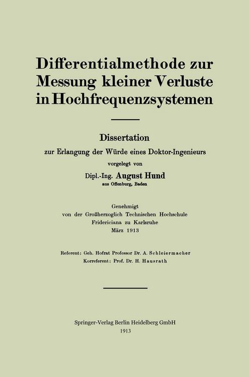 Produktbild: Differentialmethode zur Messung kleiner Verluste in Hochfrequenzsystemen
