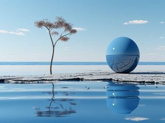 Produktbild: CALVENDO Puzzle Blaue Kugel | 2000 Teile Lege-Gr&ouml;&szlig;e 90x67cm Foto-Puzzle f&uuml;r gl&uuml;ckliche Stunden