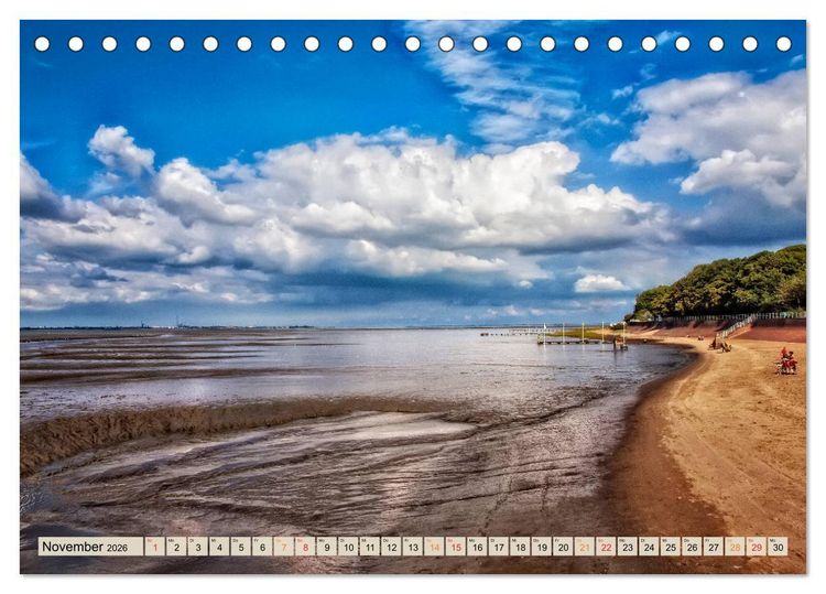 Produktbild: Friesland - Nordseebad Dangast (Tischkalender 2026 DIN A5 quer), CALVENDO Monatskalender
