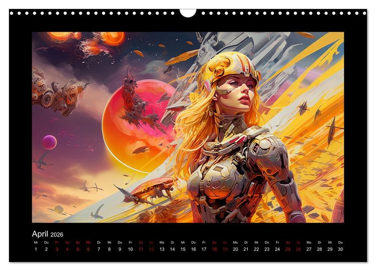 Produktbild: Amazonen im All (Wandkalender 2026 DIN A3 quer), CALVENDO Monatskalender