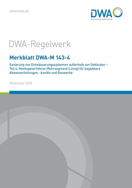 Produktbild: Merkblatt DWA-M 143-4 Sanierung von Entw&auml;sserungssystemen
