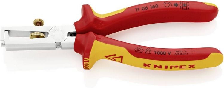 Produktbild: Knipex 11 06 160 Abisolierzange 10mm&sup2; (max) 7 (max) 5mm (max)