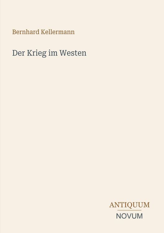 Produktbild: Der Krieg im Westen