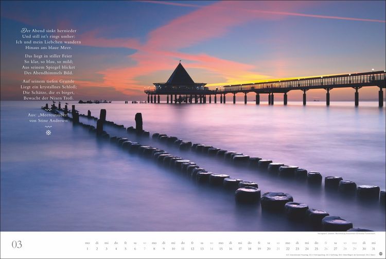 Produktbild: Deutschlands K&uuml;sten - Ein literarischer Spaziergang Kalender 2027 - Ein literarischer Spaziergang