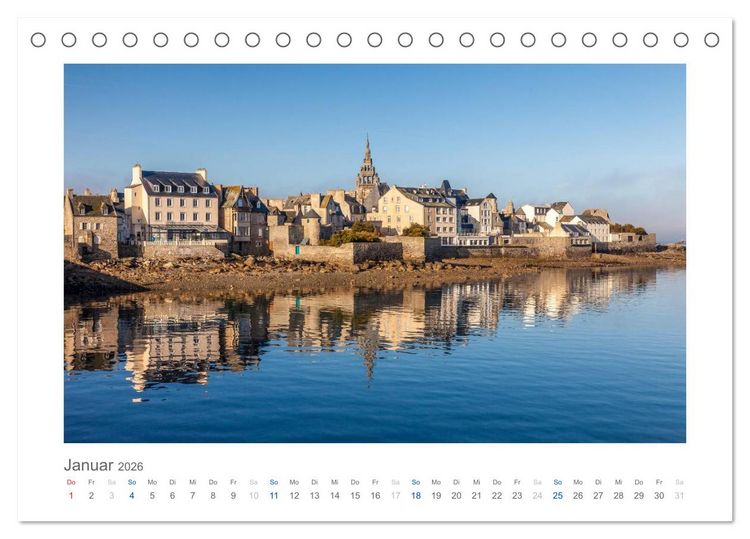 Produktbild: Bretagne - Zauber der C&ocirc;te de Granit Rose (Tischkalender 2026 DIN A5 quer), CALVENDO Monatskalender