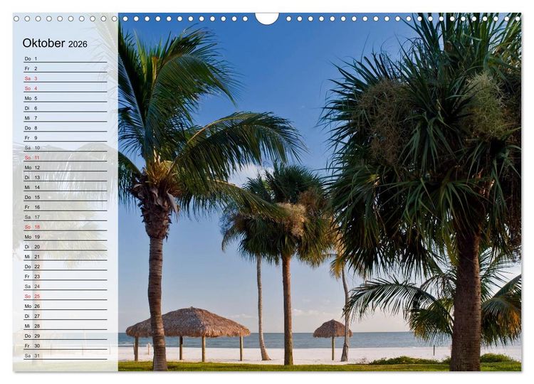 Produktbild: FLORIDA Idyllischer Sonnenscheinstaat (Wandkalender 2026 DIN A3 quer), CALVENDO Monatskalender