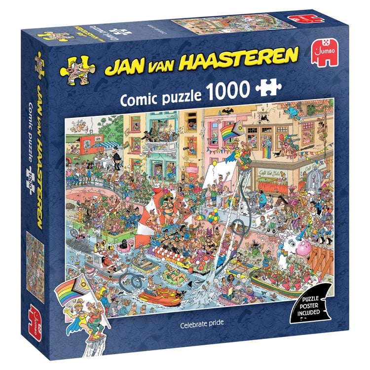 Produktbild: Jumbo 1110100618 - Jan van Haasteren, Celebrate Pride, Comic-Puzzle, 1000 Teile