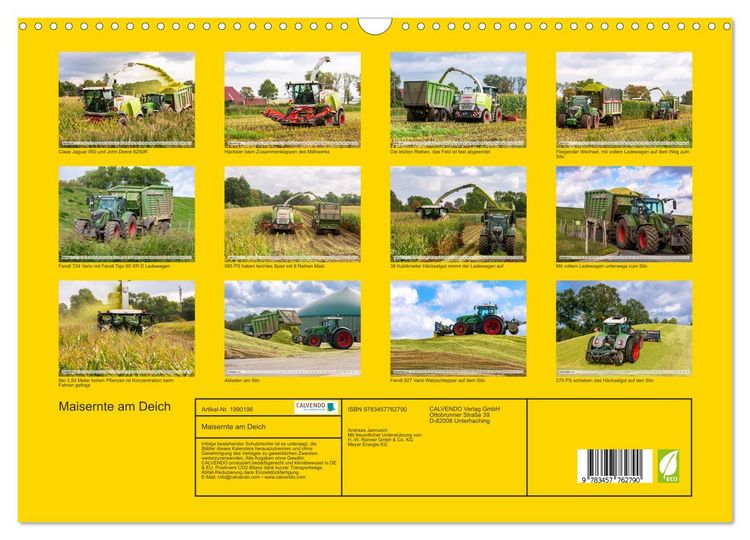 Produktbild: Maisernte am Deich (Wandkalender 2026 DIN A3 quer), CALVENDO Monatskalender