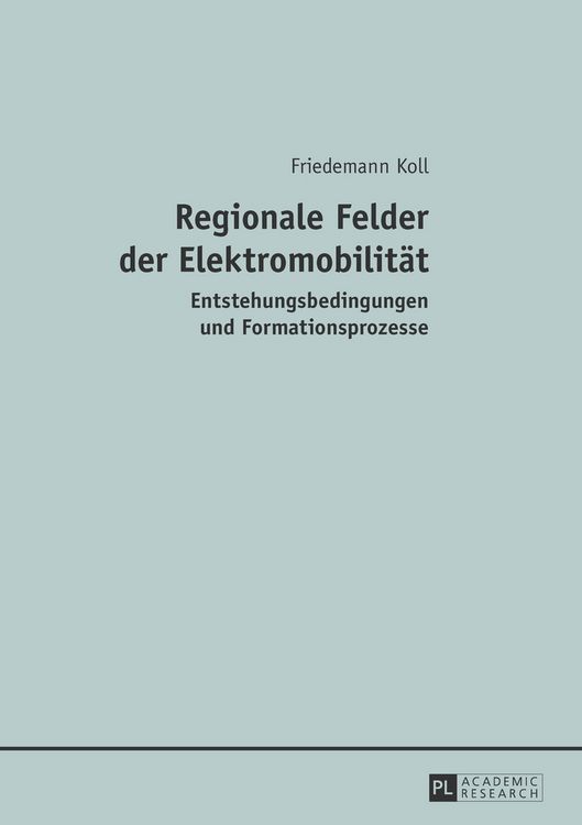 Produktbild: Regionale Felder der Elektromobilit&auml;t