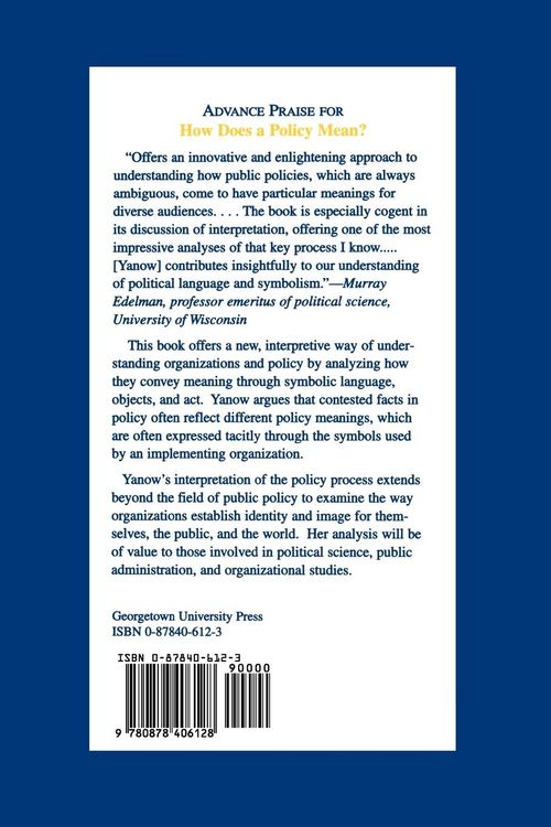 Produktbild: How Does A Policy Mean?