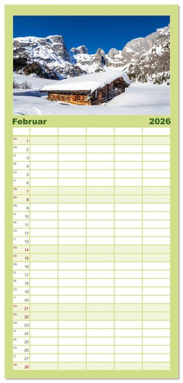 Produktbild: Familienplaner 2026 - Annaberg und Lung&ouml;tz mit 5 Spalten (Wandkalender, 21 x 45 cm) CALVENDO