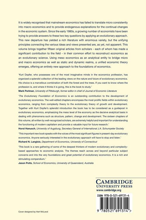 Produktbild: The Evolutionary Foundations of Economics