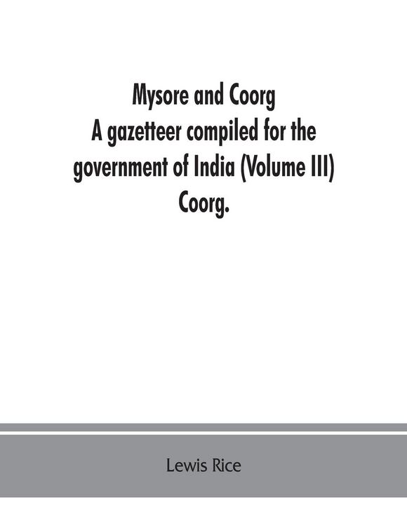 Produktbild: Mysore and Coorg