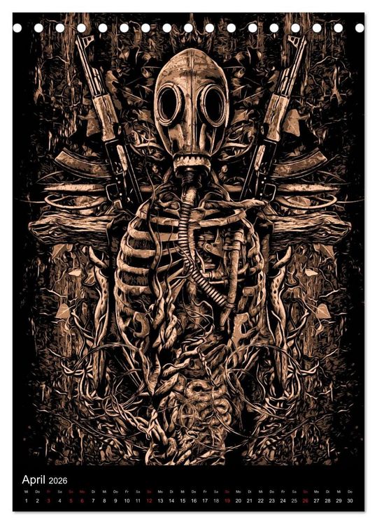 Produktbild: BLOODBOY/ HORROR ILLUSTRATION V1 (Tischkalender 2026 DIN A5 hoch), CALVENDO Monatskalender