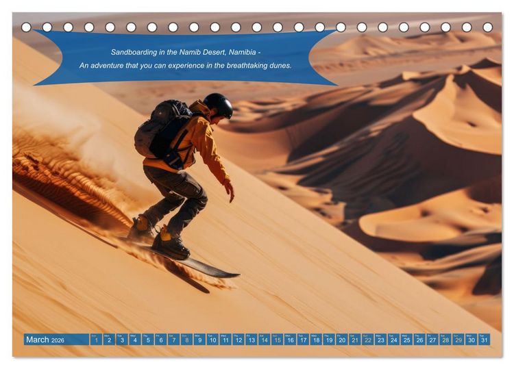 Produktbild: Crazy ideas for adventure enthusiasts (Desk Calendar 2026 DIN A5 landscape), CALVENDO 12 Month DeskCalendar