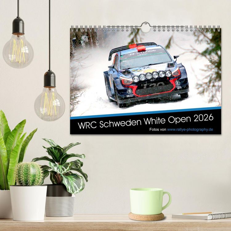 Produktbild: WRC Schweden White Open 2026 (Wandkalender 2026 DIN A4 quer), CALVENDO Monatskalender