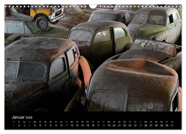 Produktbild: ROSTLAUBEN Die sch&ouml;nsten Autowracks (Wandkalender 2026 DIN A3 quer), CALVENDO Monatskalender