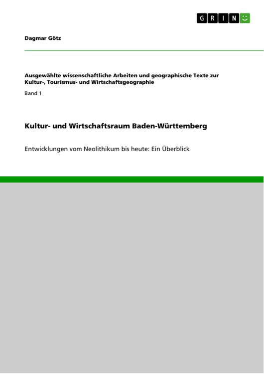 Produktbild: Kultur- und Wirtschaftsraum Baden-W&uuml;rttemberg