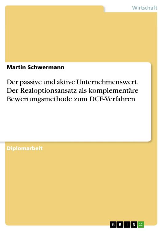 Produktbild: Der passive und aktive Unternehmenswert