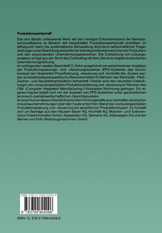 Produktbild: Produktionswirtschaft &mdash; Controlling industrieller Produktion