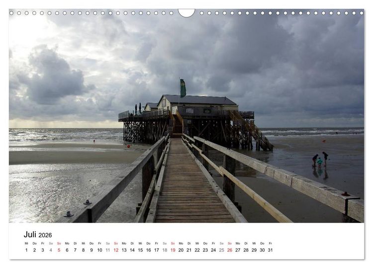 Produktbild: St. Peter Ording 2026 (Wandkalender 2026 DIN A3 quer), CALVENDO Monatskalender