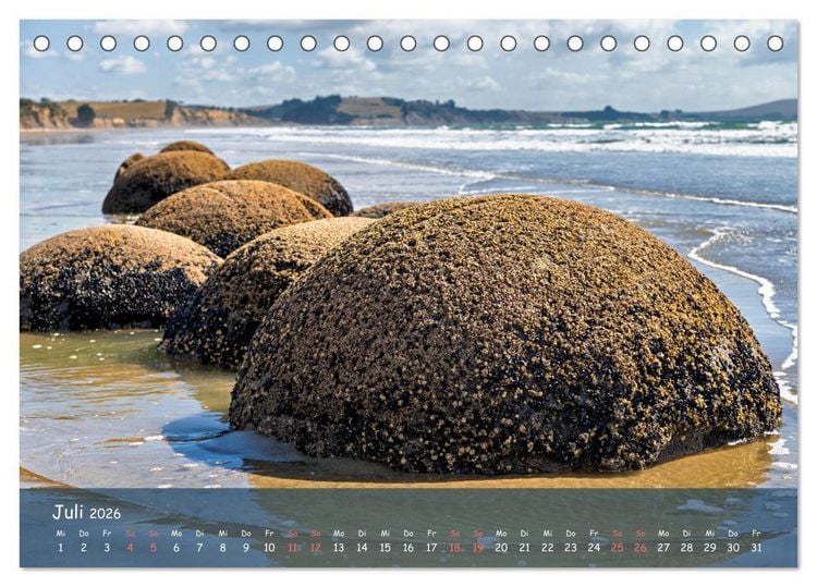 Produktbild: Magische Orte: Neuseeland (Tischkalender 2026 DIN A5 quer), CALVENDO Monatskalender