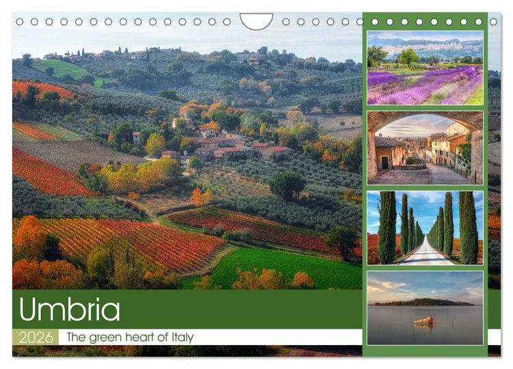 Produktbild: Umbria The green heart of Italy (Wall Calendar 2026 DIN A4 landscape), CALVENDO 12 Month Wall Calendar