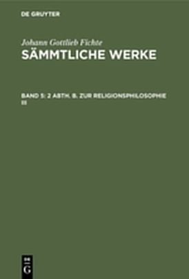 Produktbild: 2 Abth. B. Zur Religionsphilosophie III