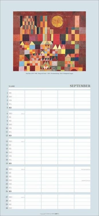 Produktbild: Kunst Familienplaner 2027