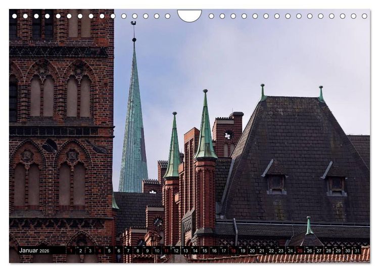 Produktbild: Ostseeperle L&uuml;beck (Wandkalender 2026 DIN A4 quer), CALVENDO Monatskalender