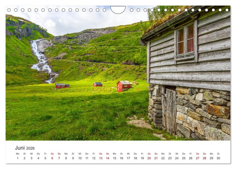 Produktbild: Wasserf&auml;lle in Norwegen (Wandkalender 2026 DIN A4 quer), CALVENDO Monatskalender