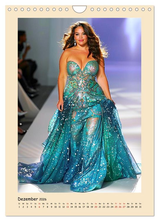 Produktbild: Plus Size Models in glamour&ouml;ser High Fashion (Wandkalender 2026 DIN A4 hoch), CALVENDO Monatskalender